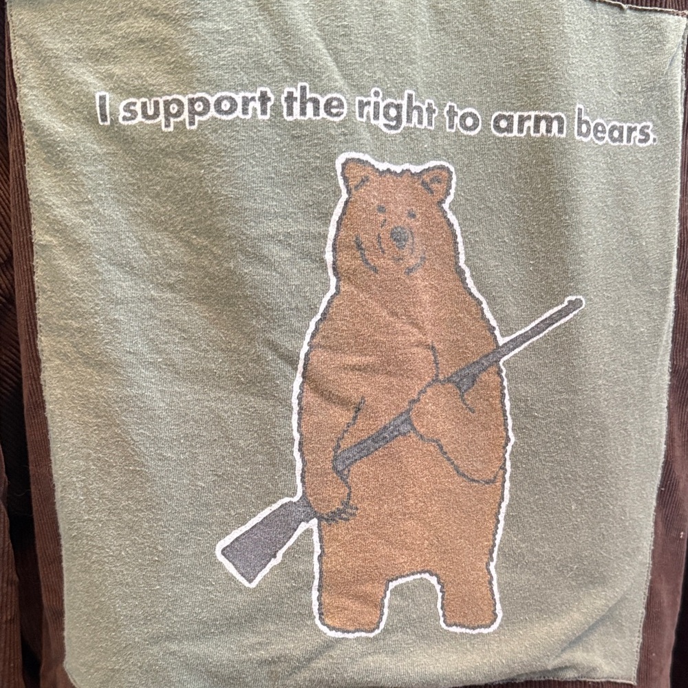 Corduroy Brown Jacket With Fun Tee Patch - image 1